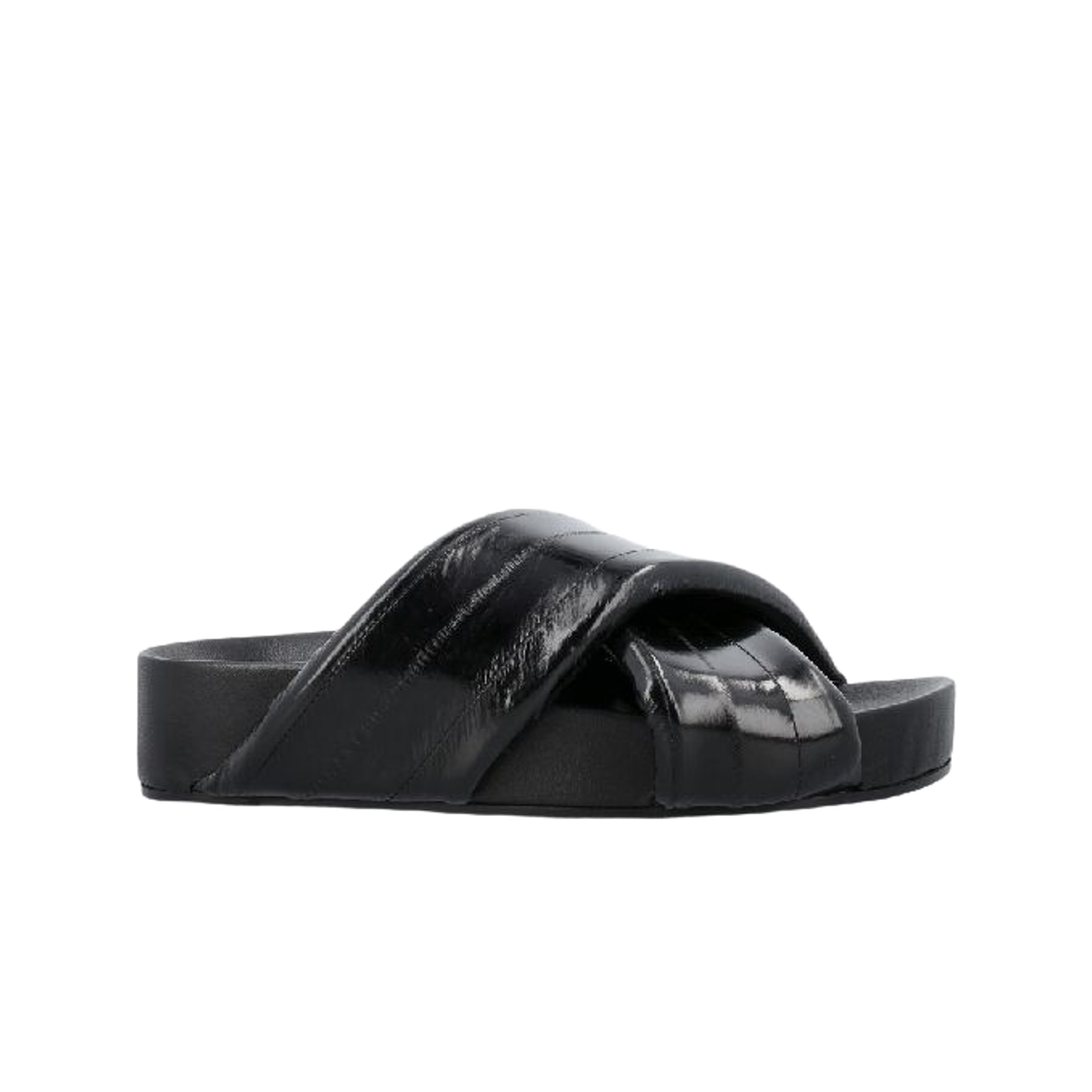 J15WP0043-P5793-001 (W) Jil Sander Puffer Slides Black