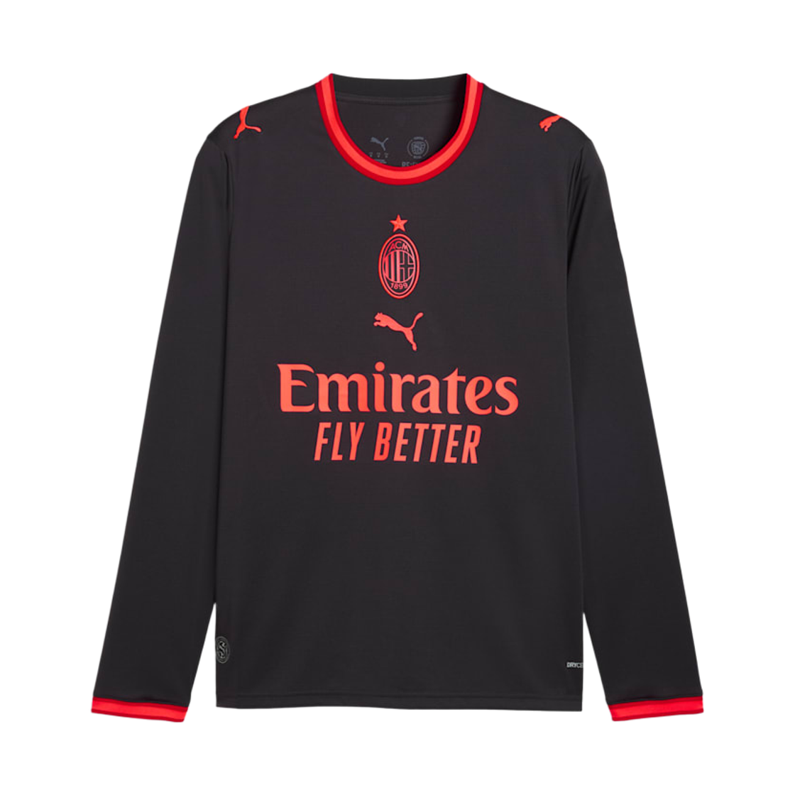 785487-03 Puma AC Milan 2026/27 Third Long Sleeve Jersey Flat Dark Gray Glowing Red (Non Marking Ver.)