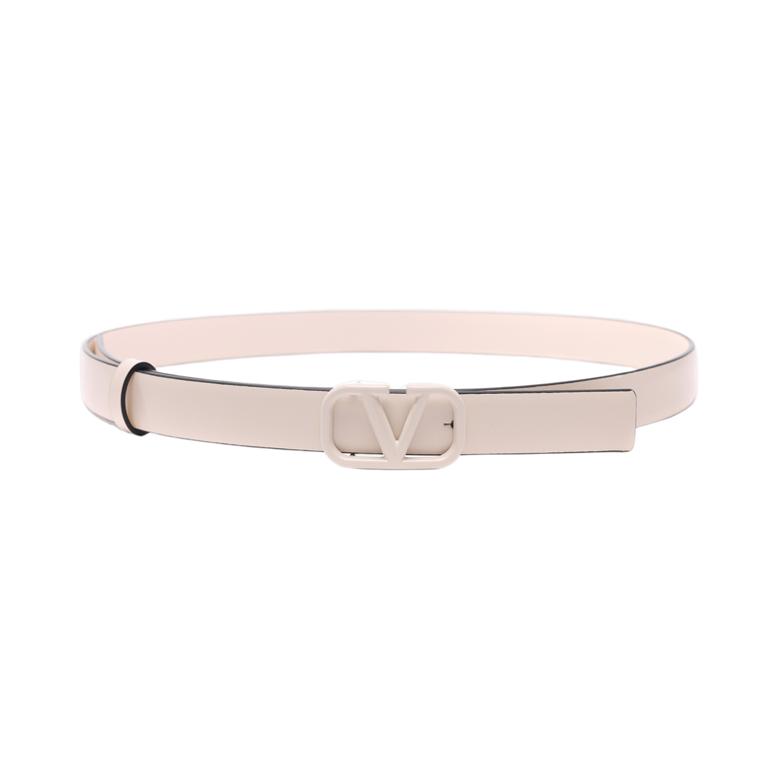 3W0T0X47 TJE I16 23F [25% 쿠폰] (W) Valentino Vlogo Signature Belt Light Ivory