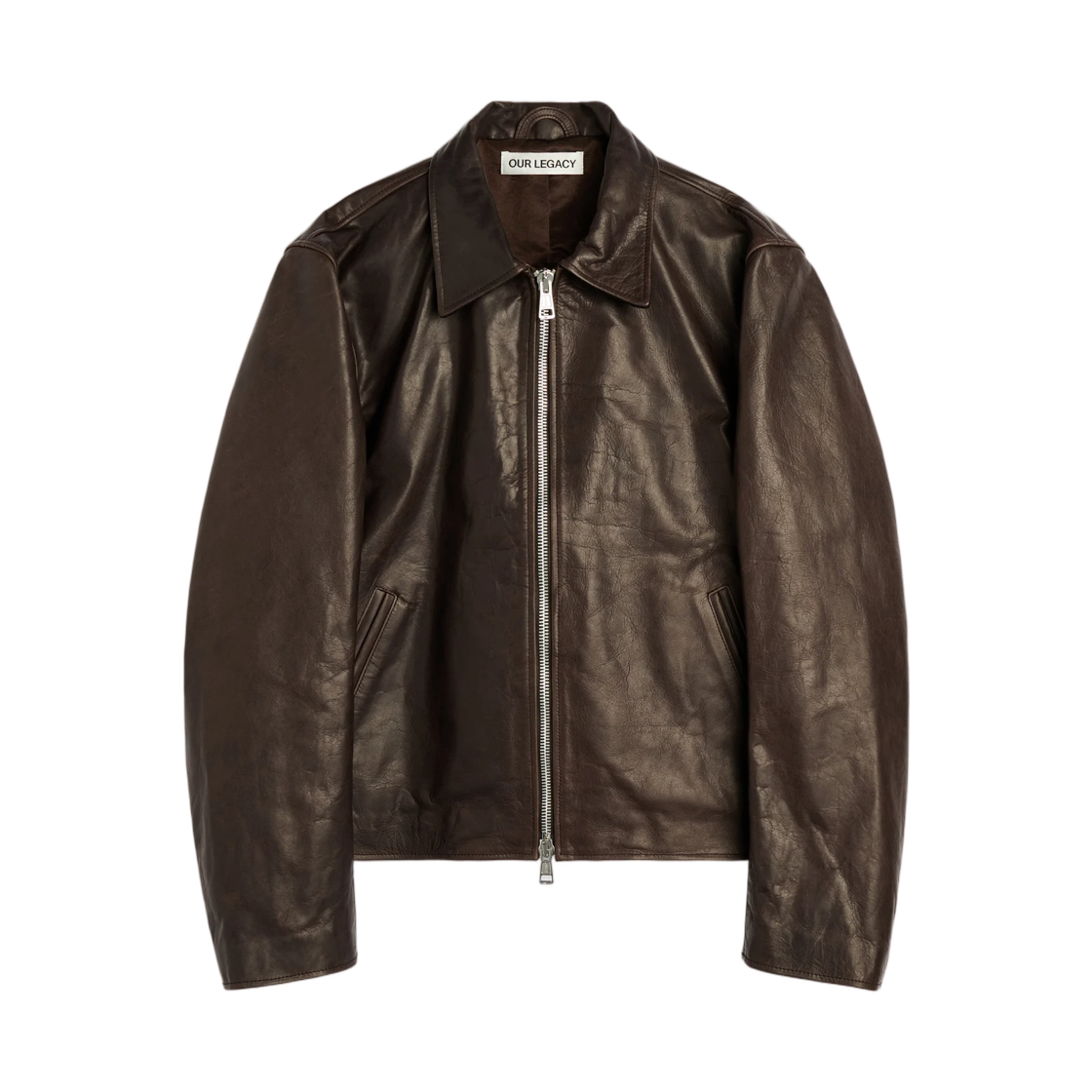 M4269MM Our Legacy Mini Jacket Matted Brown Waxed Bovine