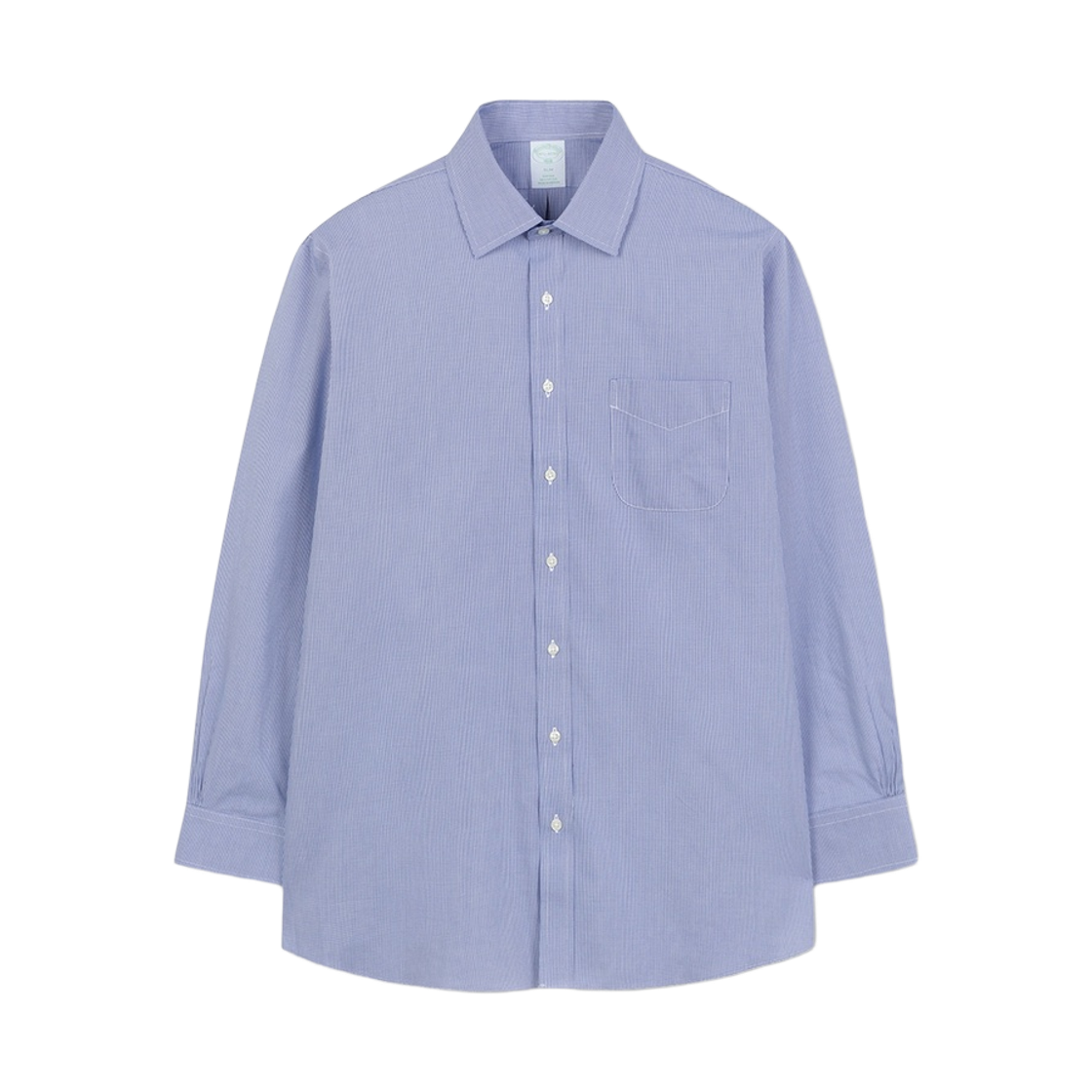 브룩스브라더스 논아이론 에인즐리 하운즈투스 드레스셔츠 블루(BrooksBrothers Non-Iron Ainsley Houndstooth Dress Shirt Blue) - 1