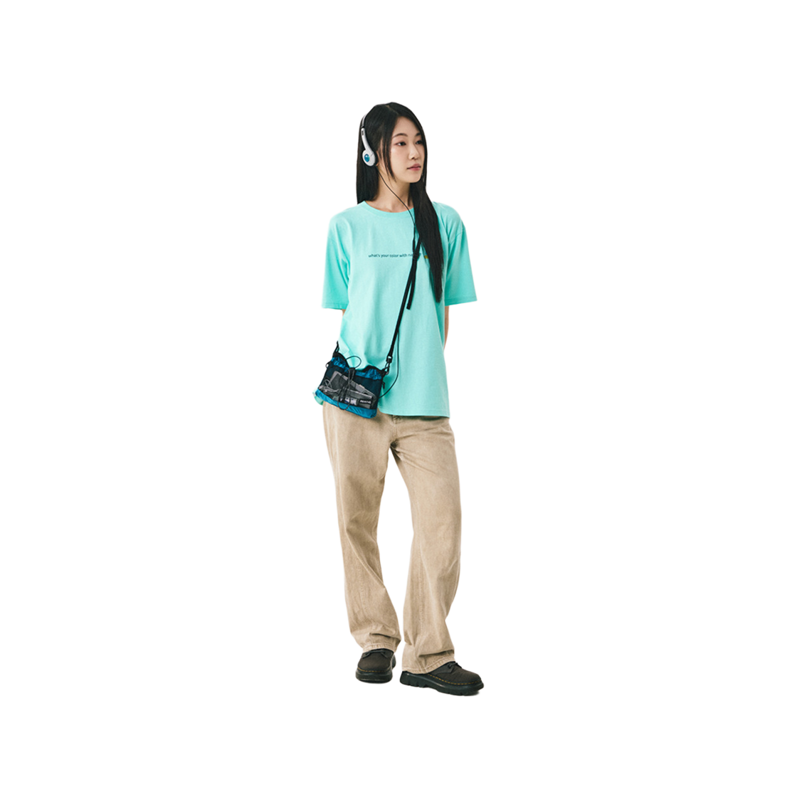 메쉬 포켓 사코슈 나일론 틸블루(Heisan Mesh Pocket Sacoche Nylon - Teal Blue) - 3