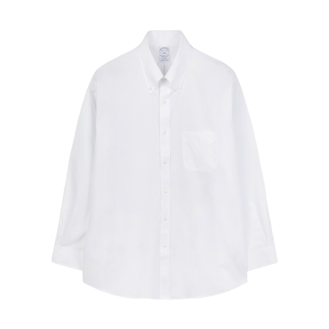 브룩스브라더스 레귤러핏 논아이론 폴로버튼다운 드레스셔츠 화이트(BrooksBrothers Regular Fit Non-Iron Polo Button Down Dress Shirt White)