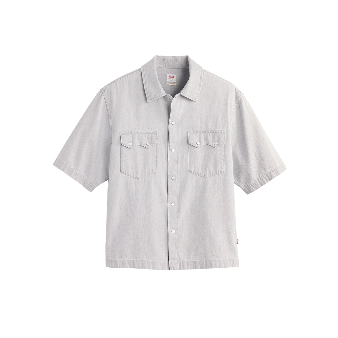 리바이스 숏슬리브 박시 웨스턴 셔츠 그레이(Levi's Short-Sleeve Boxy Western Shirt Grey)