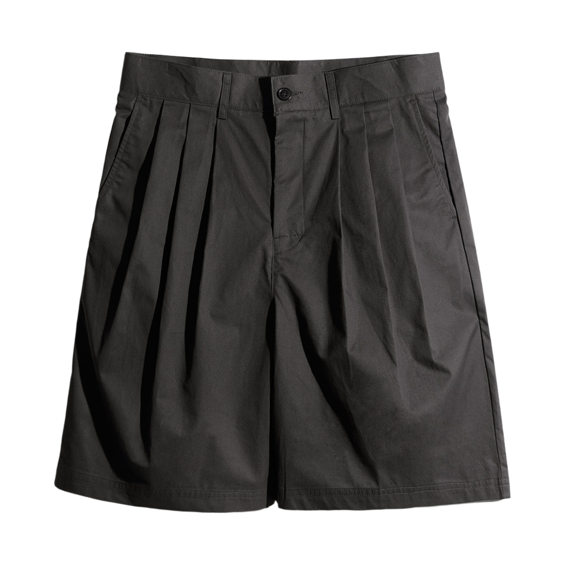 HYSP4556_Charcoal_291 PERSTEP Dane Three Tuck Hlaf Pants Charcoal HYSP4556