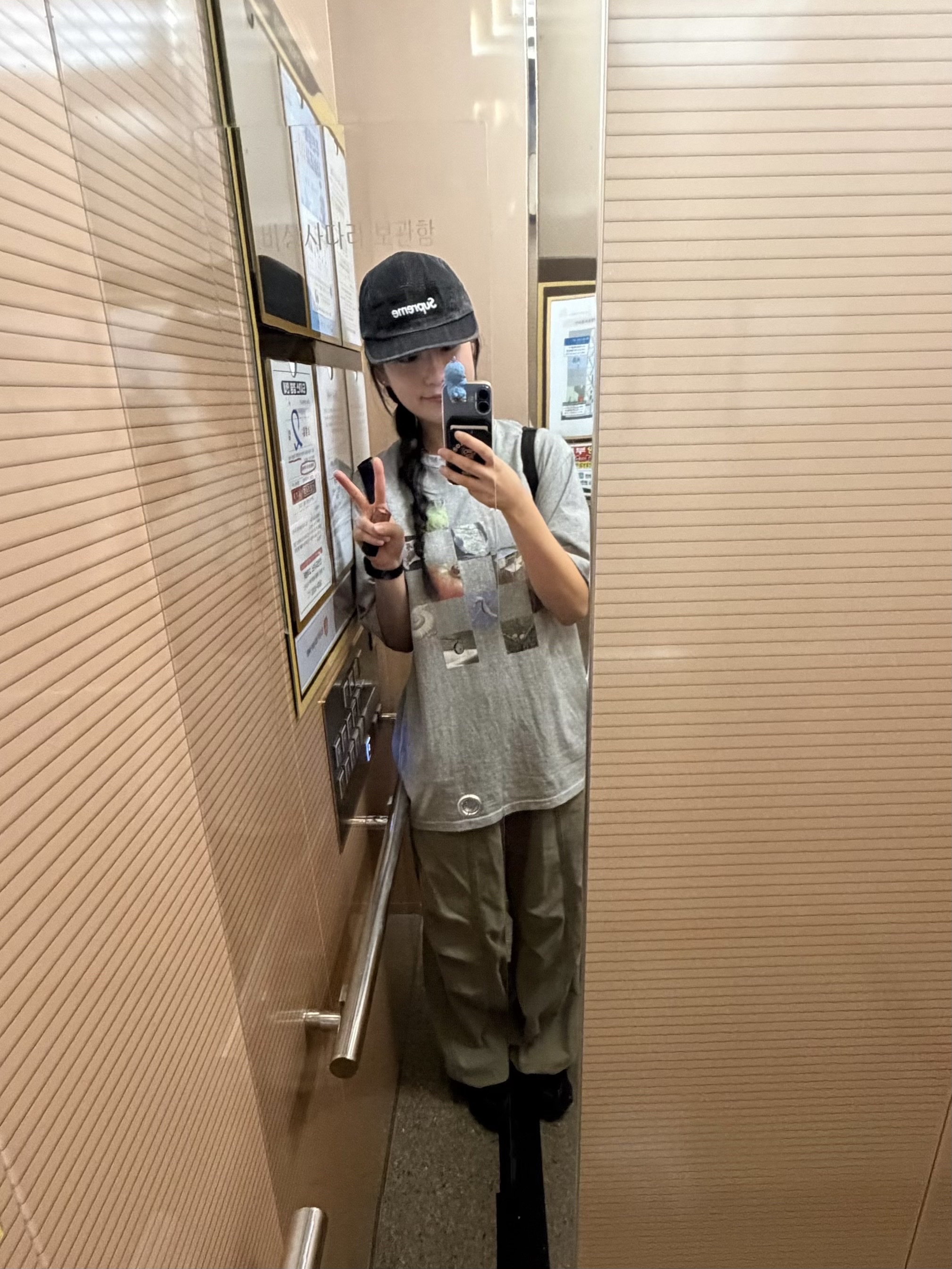 Supreme Washed Chino Twill Camp Cap Black - 25SS 착용 스타일