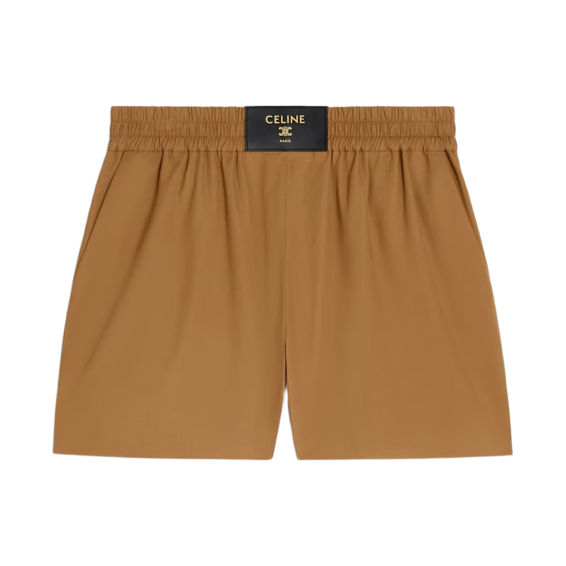 RP0II3318-18CH (W) Celine Cotton Linen Cloth Shorts Chestnut