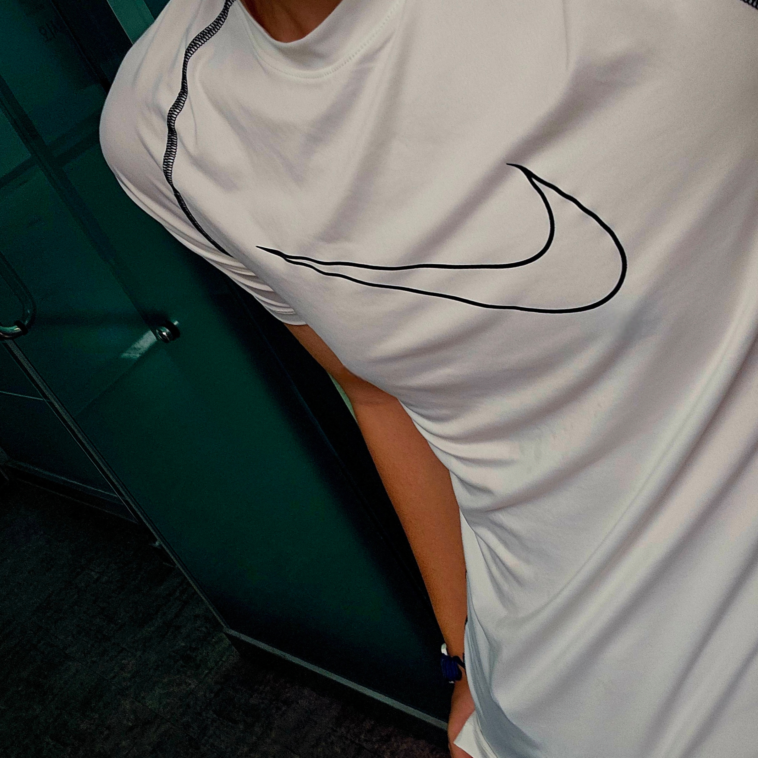 Nike Pro Dri-Fit Tight Fit Short Sleeve Top White - Asia 착용 스타일
