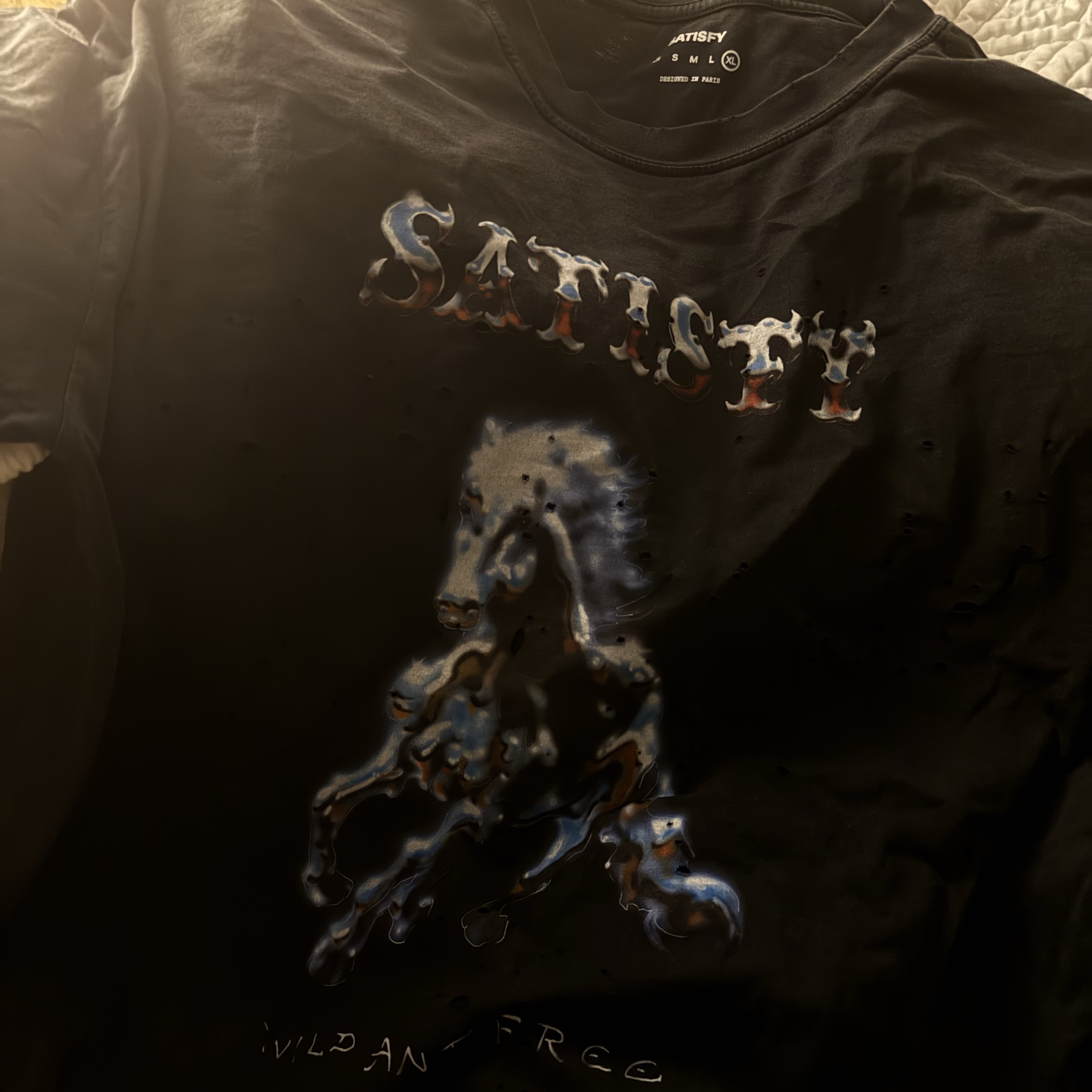 Satisfy Mothtech T‑Shirt Aged Black 착용 스타일