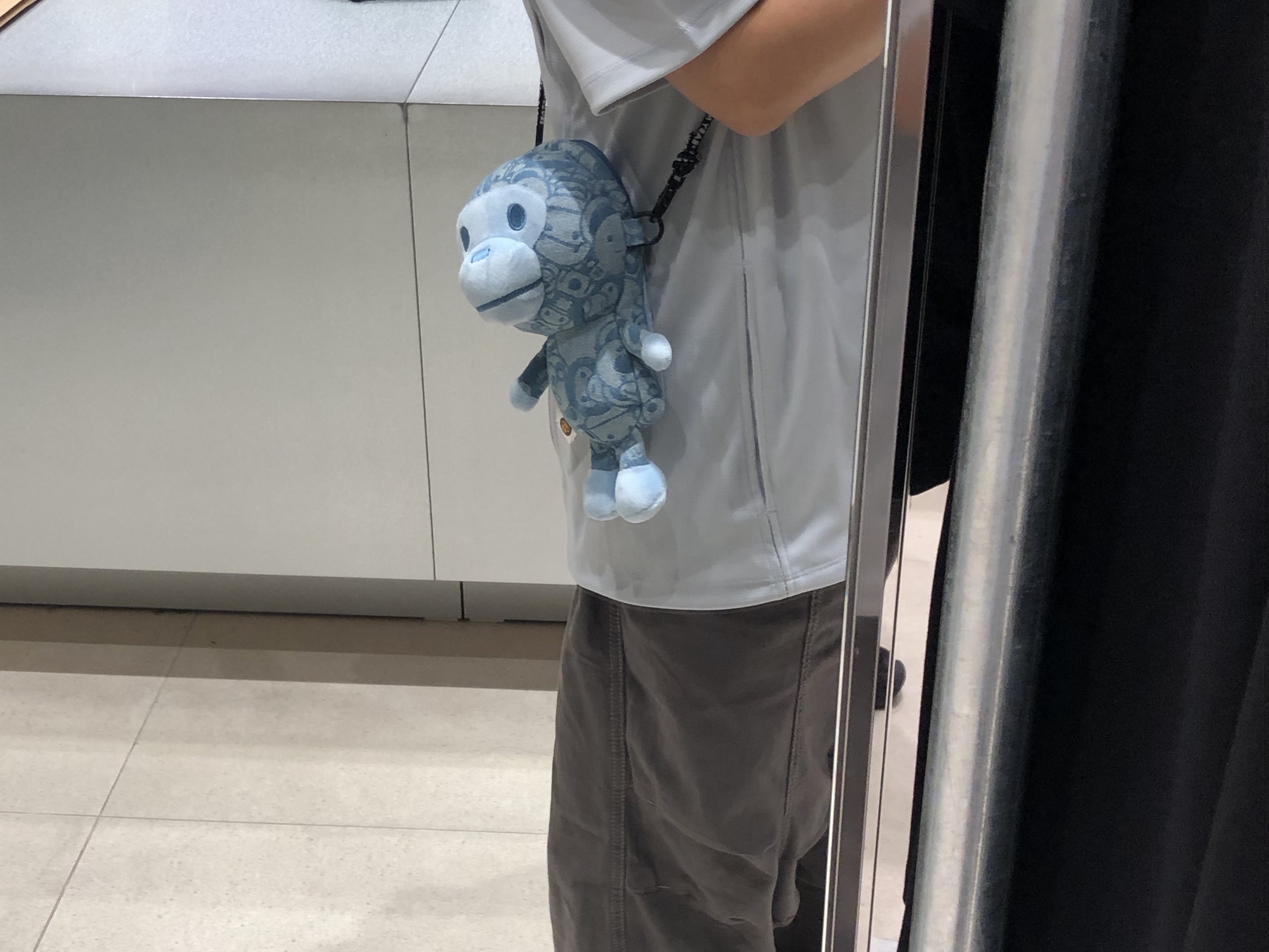 Sansan Gear Hooded Mesh T-Shirt Sky Blue 착용 스타일