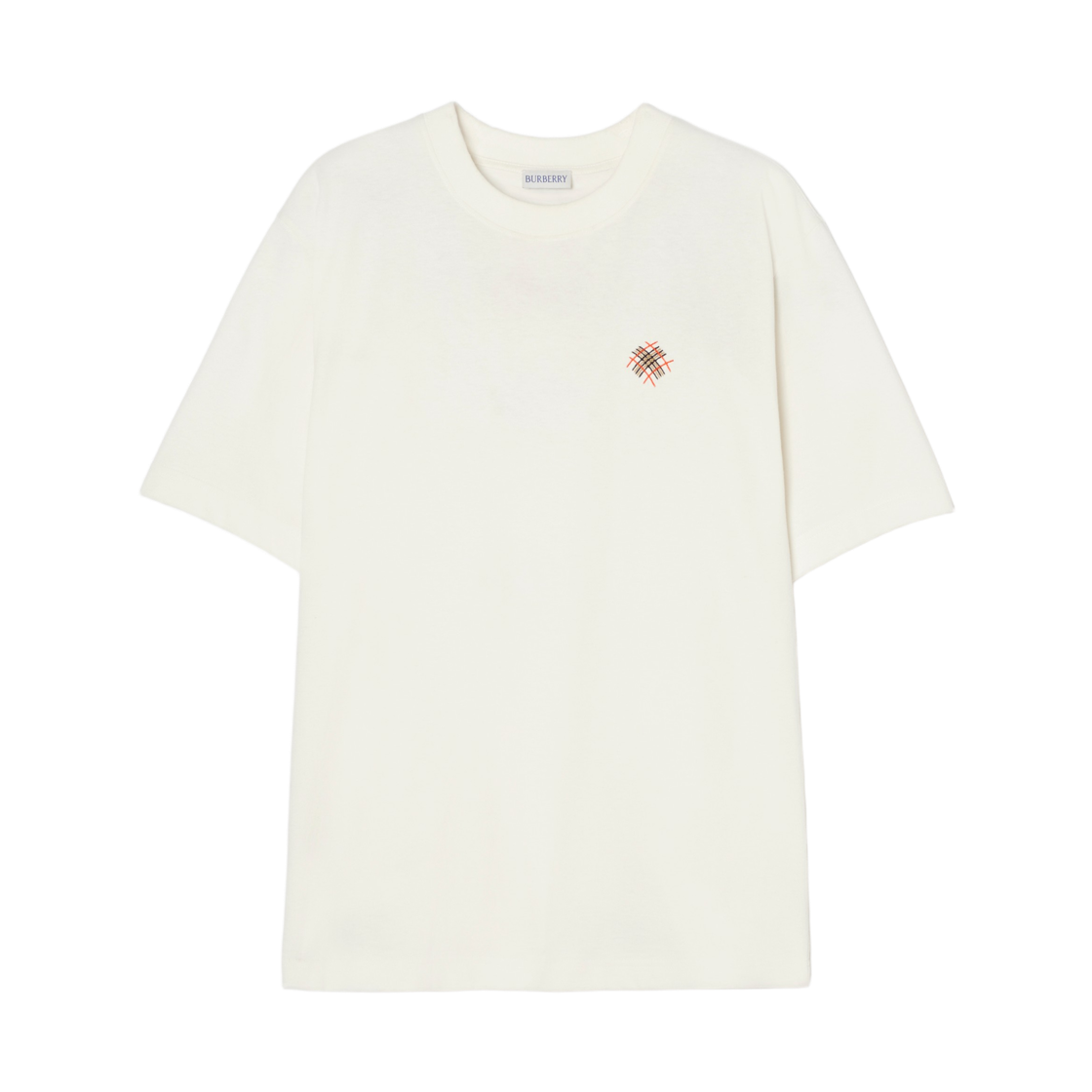 8132688 Burberry Logo Cotton T-Shirt Chalk White