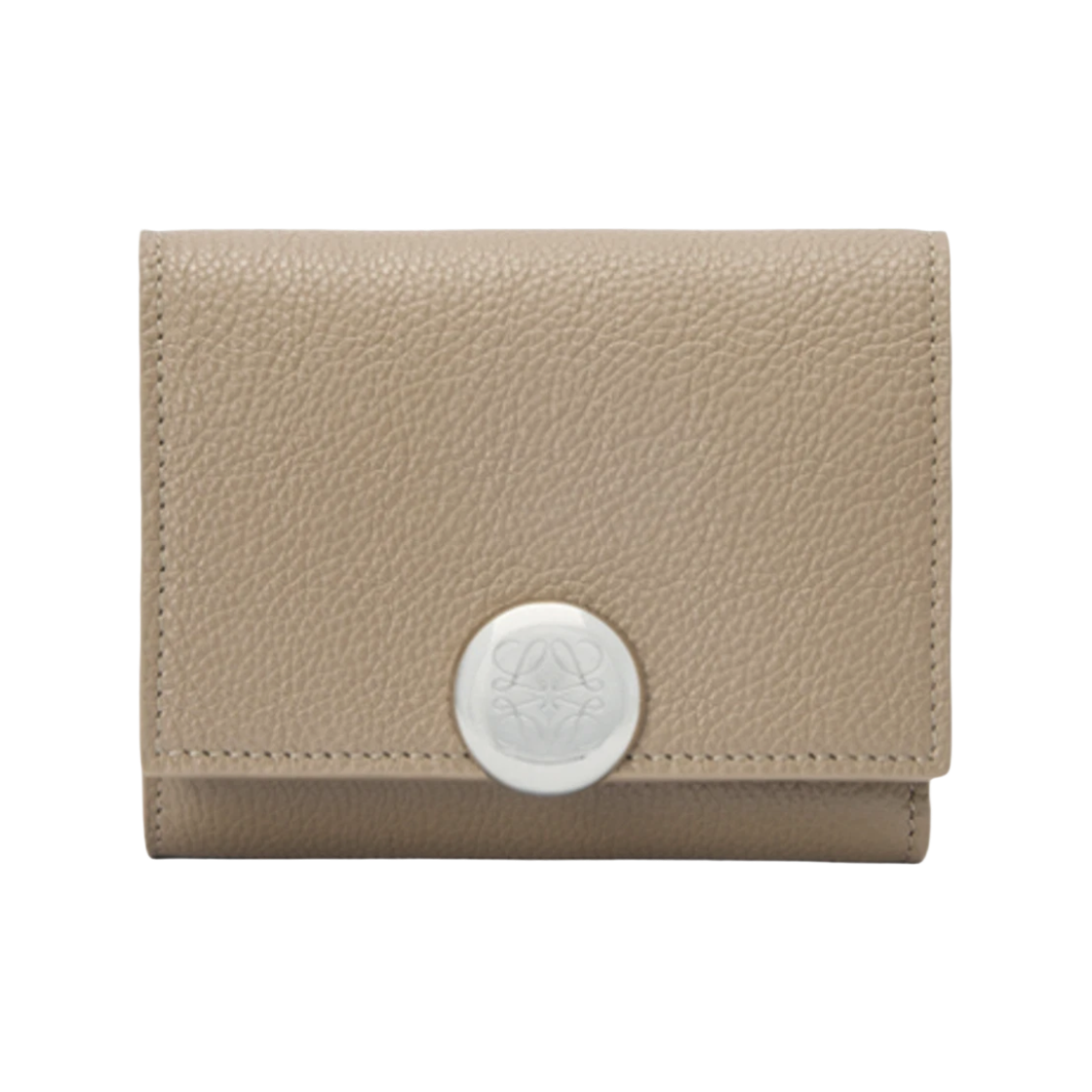CANBTR2X03 5541 26S [25% 쿠폰] Loewe Pebble Trifold Wallet in Pebble Grain Calfskin Clay