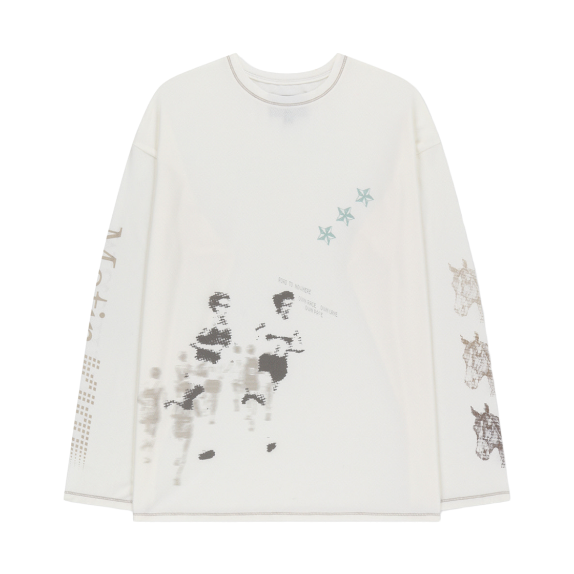 MK2677TS205UIV Matin Kim Matin Pace Graffiti Covered Top in Ivory