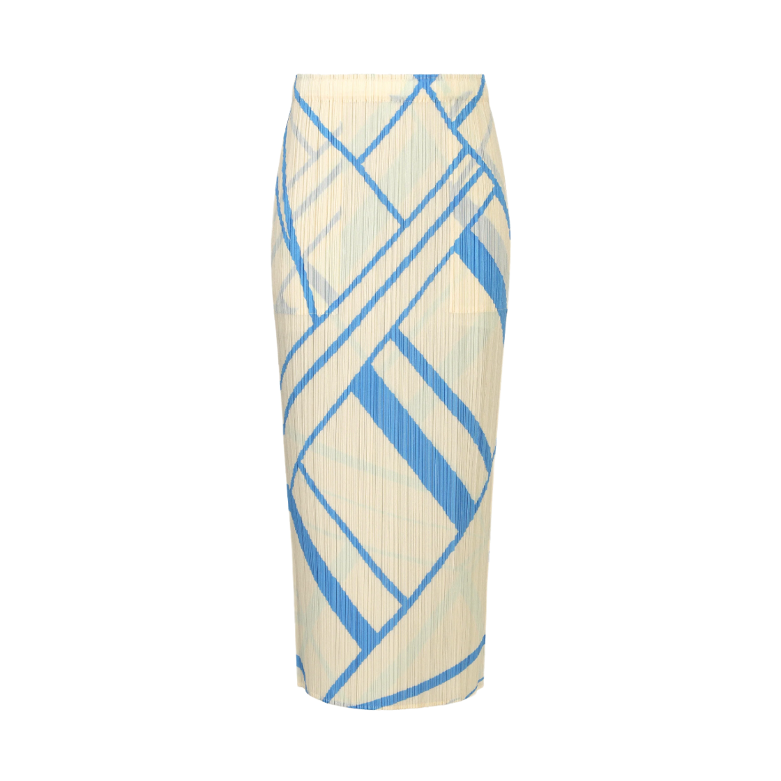 PP63-JG685-02 (W) Pleats Please Issey Miyake Fold Line Skirt Off White