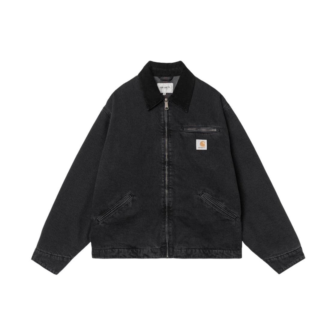 I037535-00E-06 Carhartt WIP OG Detroit Winter Jacket Black Stone Washed Black