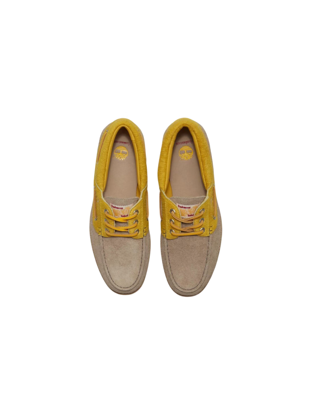 Timberland x Randomevent 3-Eye Boat Shoes Vibram Light Beige - Medium 착용 스타일 - 3