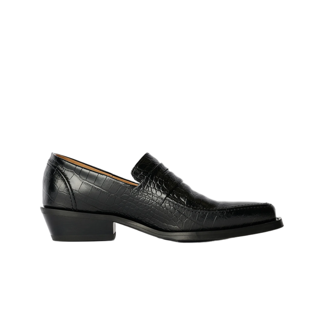 A4267CYL Our Legacy Cypher Loafer Licorice Croc Bull Hide
