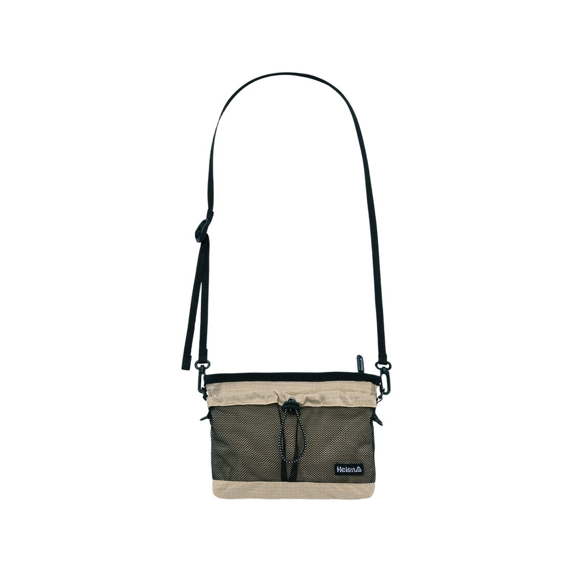 P0000SBR000J Heisan Mesh Pocket Sacoche Nylon - Latte