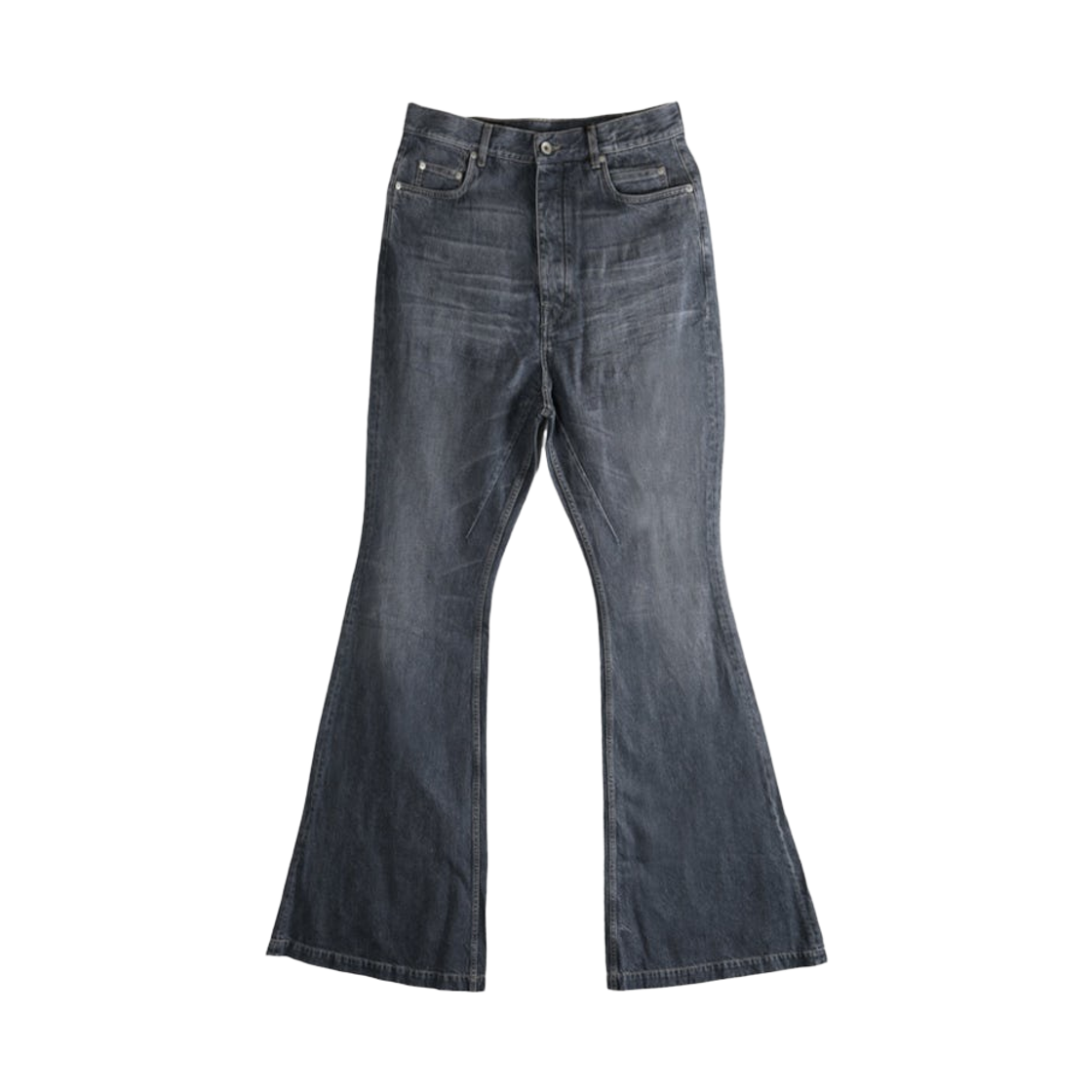 DU02E7365-DGY-58 Rick Owens Denim Bolan Bootcut Pants Washed Grey