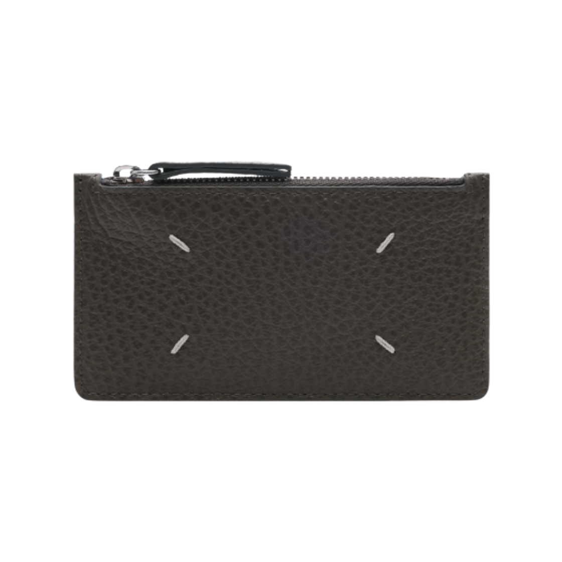 S56UI0143 P4455 T8031 2 [25% 쿠폰] Maison Margiela Stitch Leather Zipped Card Holder Dark Grey