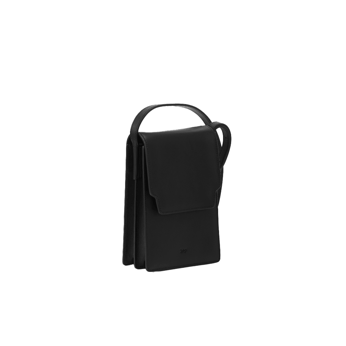 24/7 시리즈 카우 하이드 메신저 스몰 플랩 백 BLACK(24/7 series COW HIDE MESSANGER SMALL FLAP BAG BLACK (247)) - 3