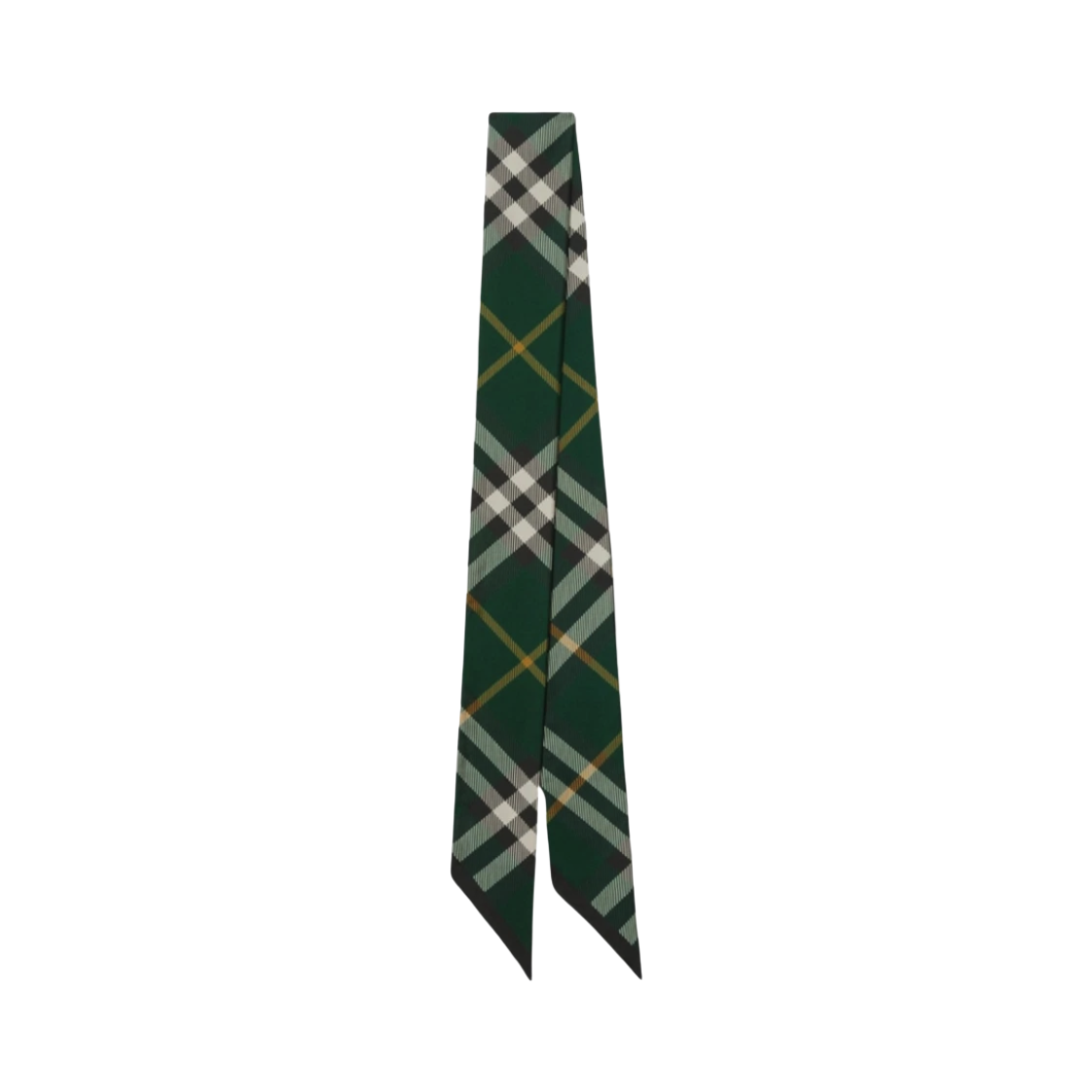 8083298 IVY 24S [25% 쿠폰] Burberry Skinny Check Silk Scarf Ivy