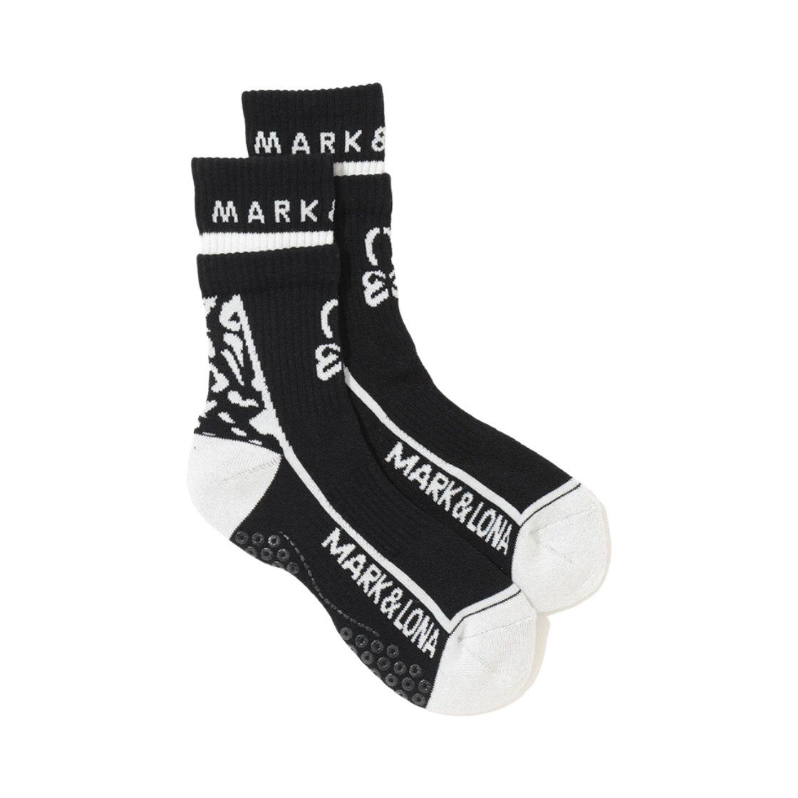 MLF-6A-FS38 (W) Mark & Lona Pantera Grip Crew Socks Black