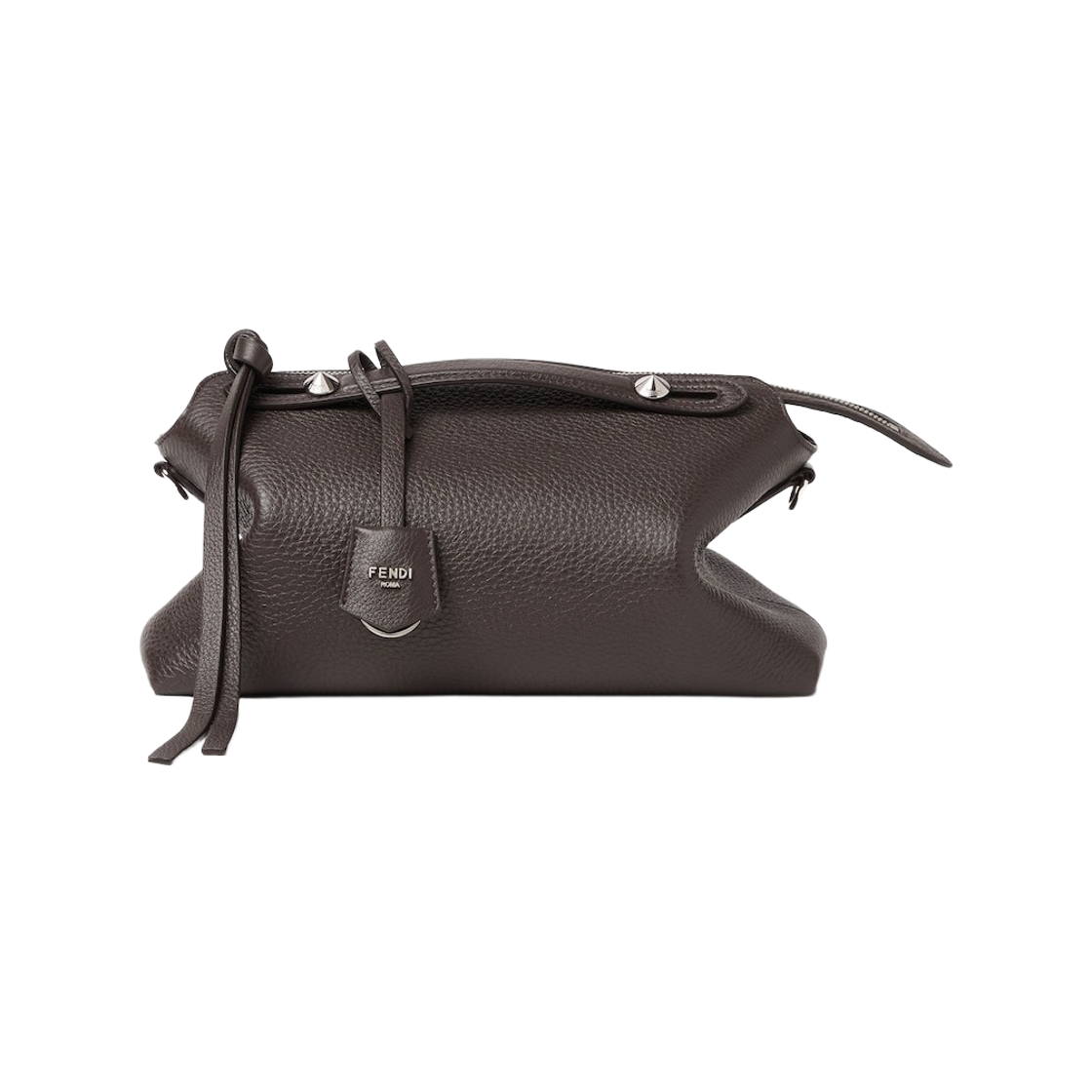 8BL155B1J5F0TU7 Fendi By The Way Soft Medium Ebony Cuoio Romano Leather Bag Brown