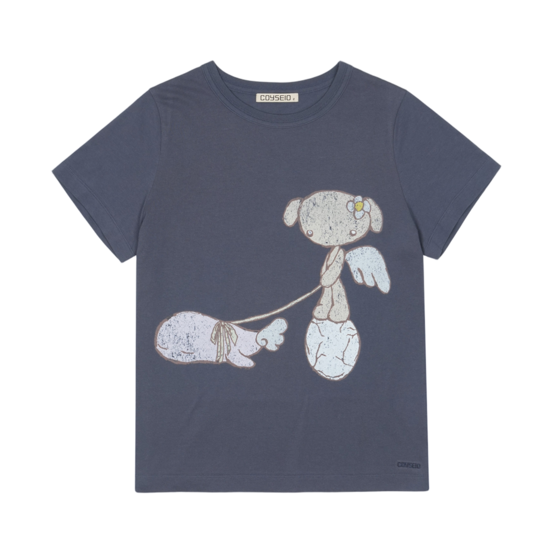 - (W) Coyseio Teji Vintage Graphic T-Shirt Navy