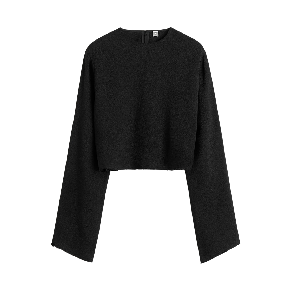 254-WRT0694-FB0577-001 (W) Toteme Cropped Sable Blouse Black