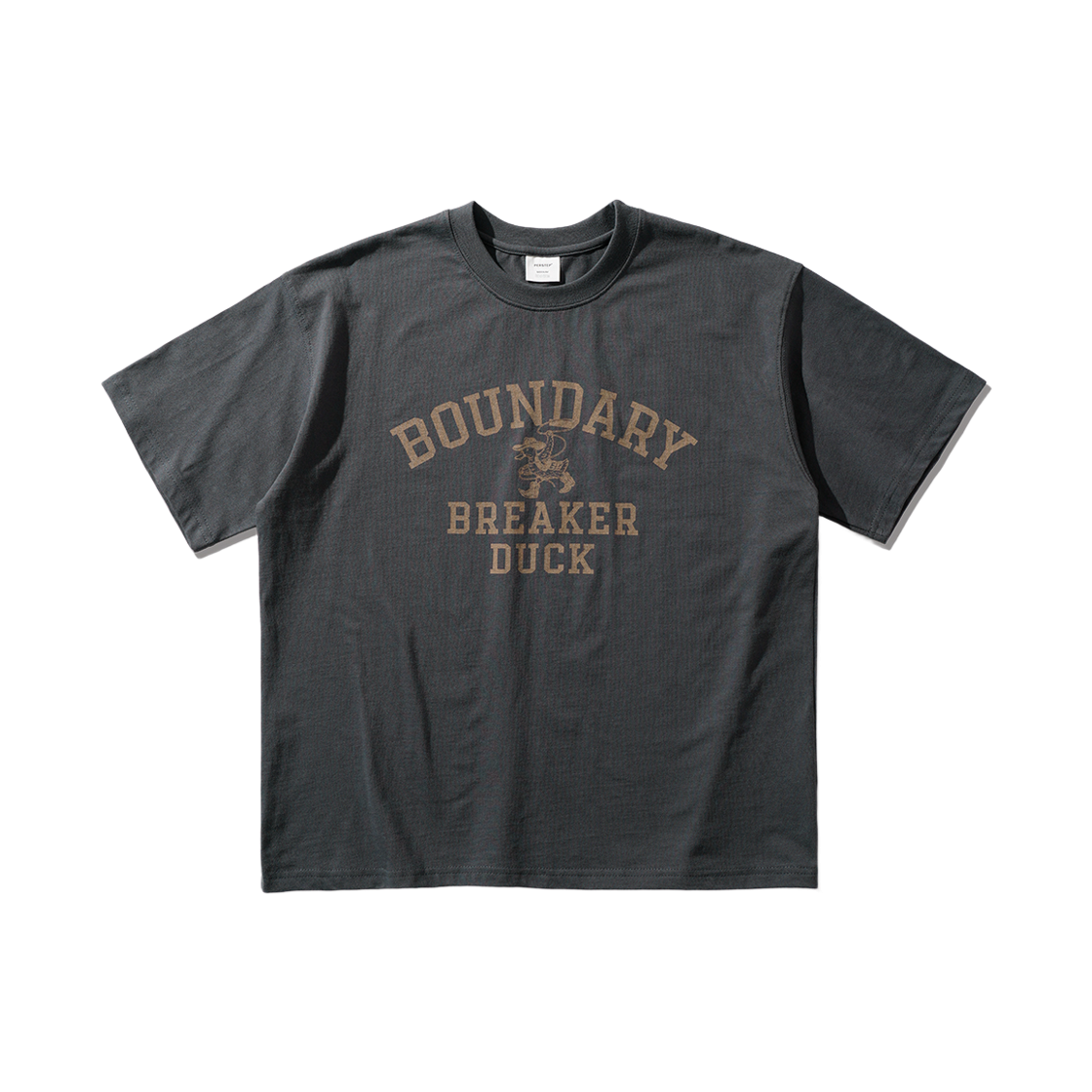 ISST4765_darkgray_291 PERSTEP Boundary Duck Short Sleeve Darkgray ISST4765