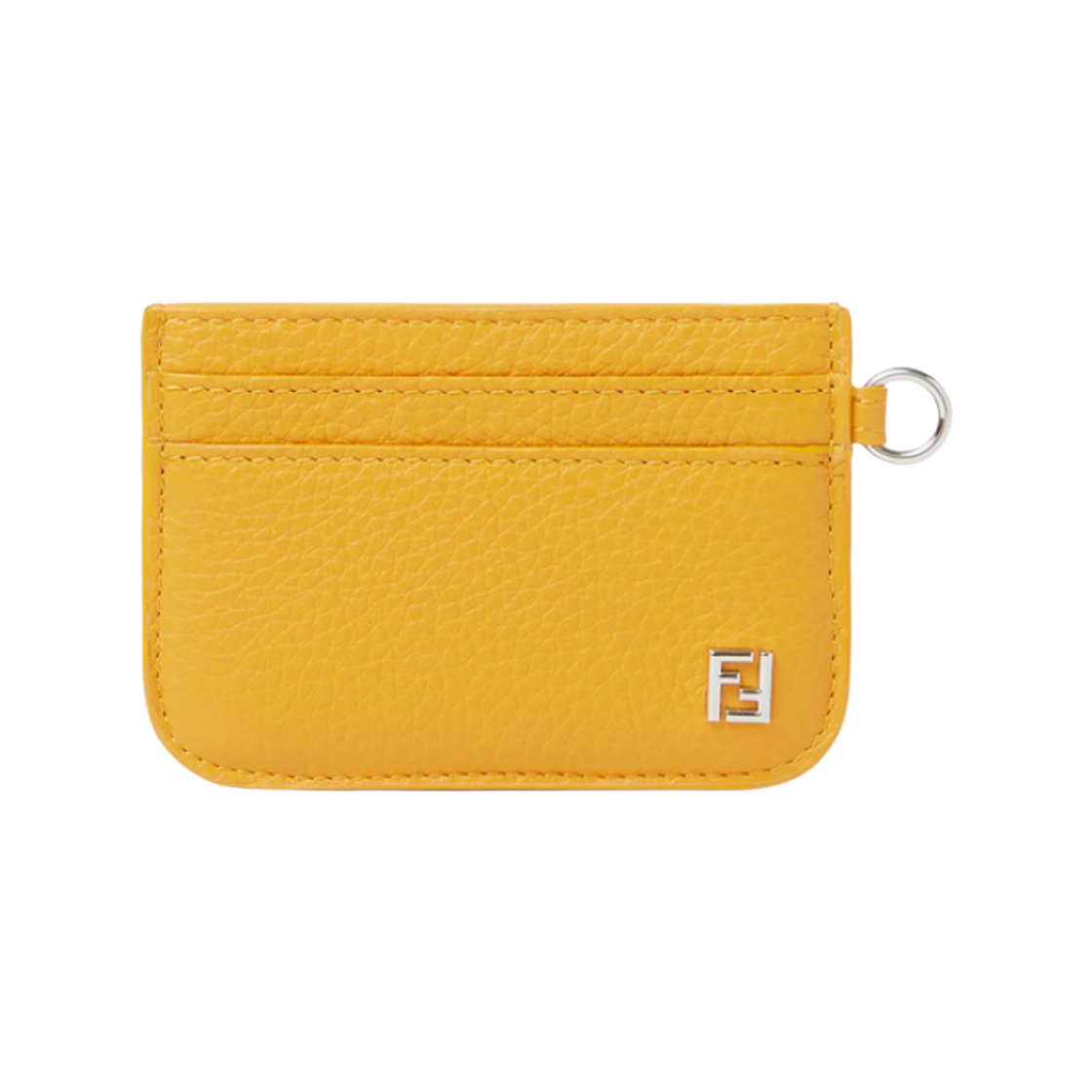 8M0592B089F0VNL Fendi FF Leather Card Case Yellow