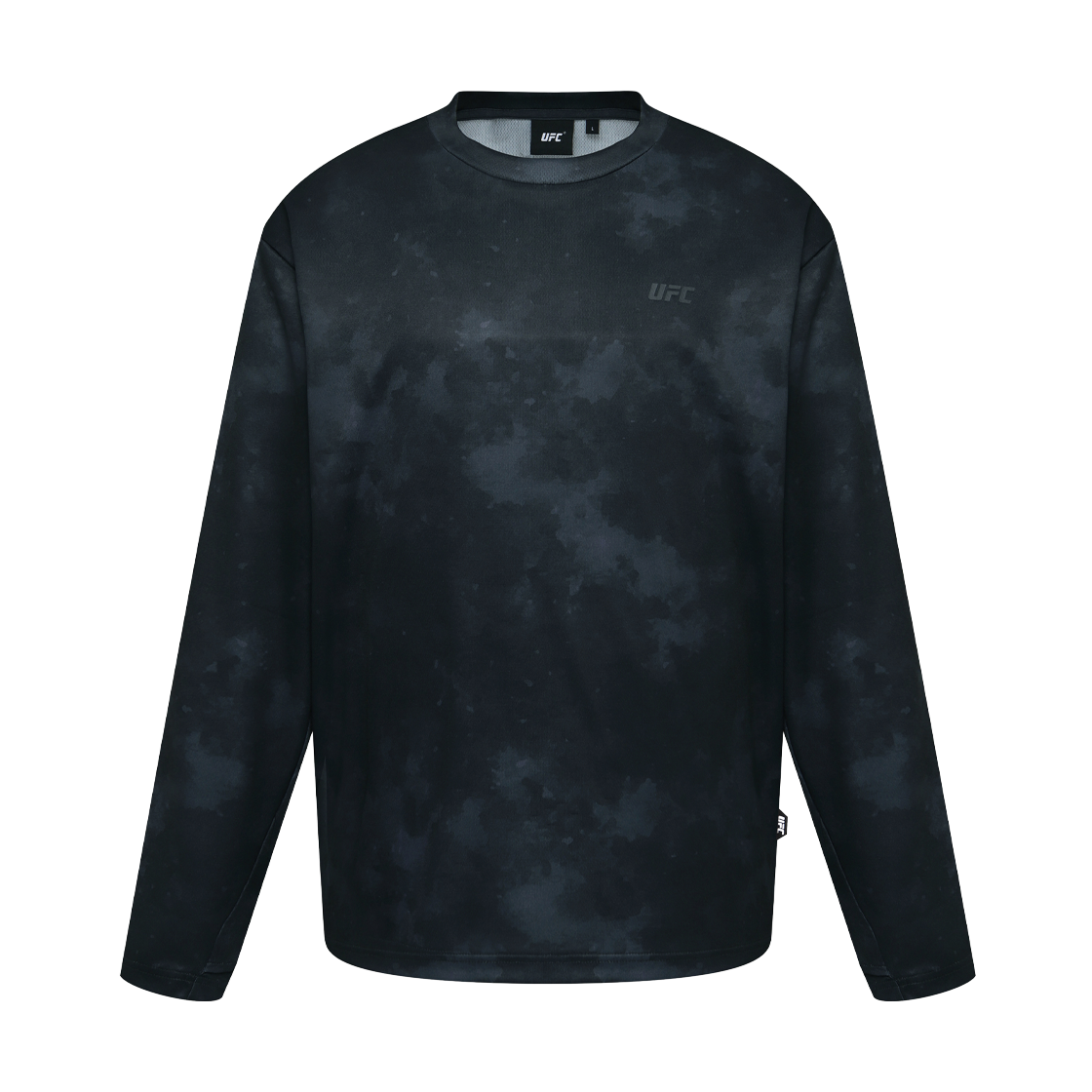 유에프씨 스포츠 더스트 다잉 릴렉스핏 긴팔 티셔츠 블랙 U4TTX3102BK(UFC SPORT Dust Dyeing Relaxed Fit Ls Black)