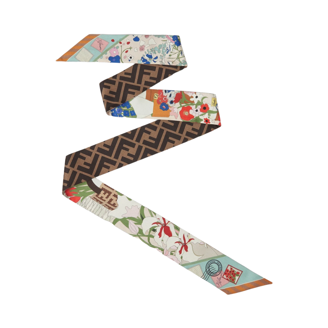 FXT011 B01U F1WO3 26S [25% 쿠폰] (W) Fendi Wrappy Silk Scarf Green
