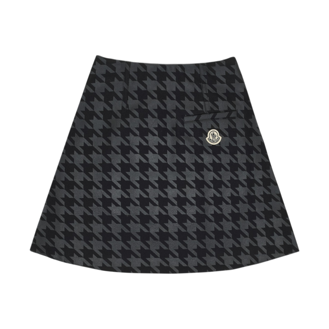 I2-09U-2D00001-M3083-F99 (W) Moncler x Fragment Houndstooth Mini Skirt Black Grey - 23FW