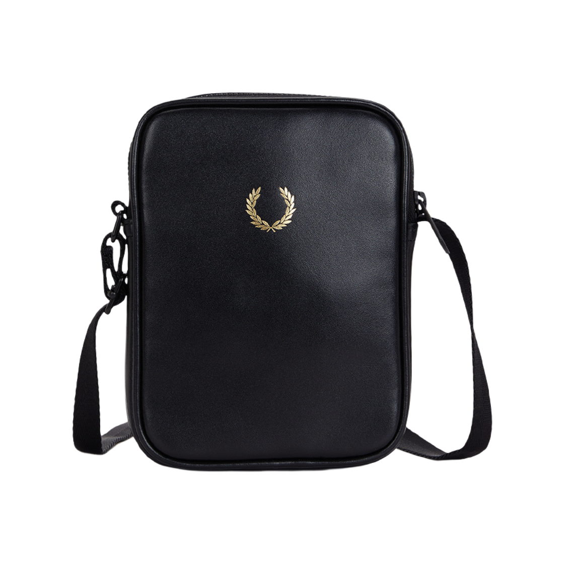 프레드페리 스무드 레더 스몰 사이드 백 블랙(Fred Perry Smooth Leather Small Side Bag Black)