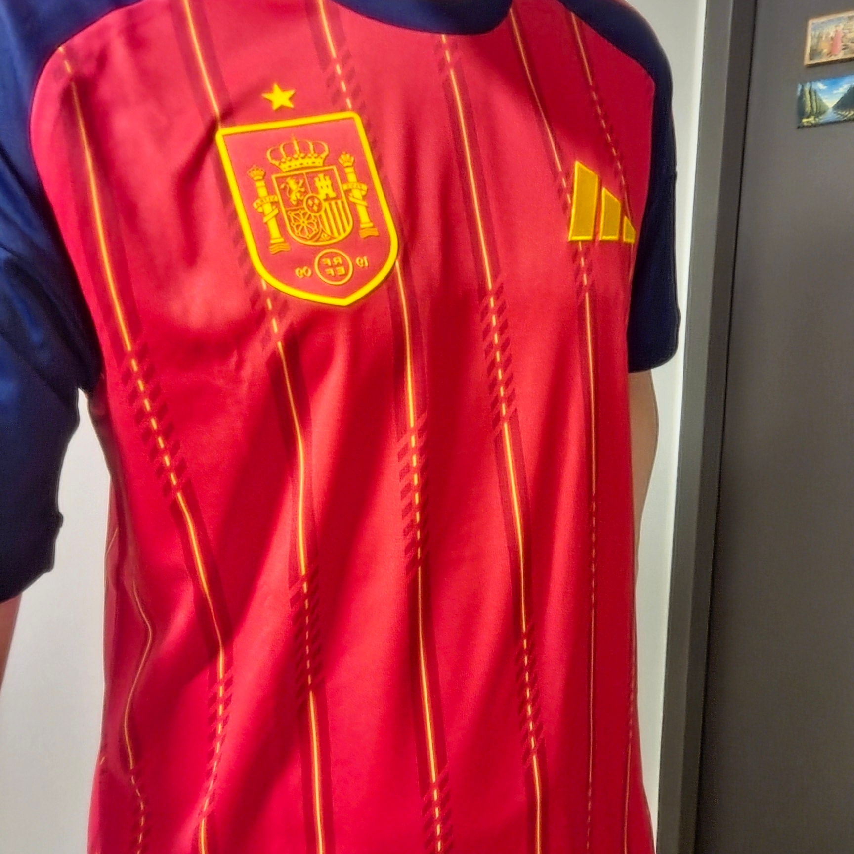 Adidas Spain 2026 Home Jersey Vivid Red - KR Sizing (Non Marking Ver.) 착용 스타일