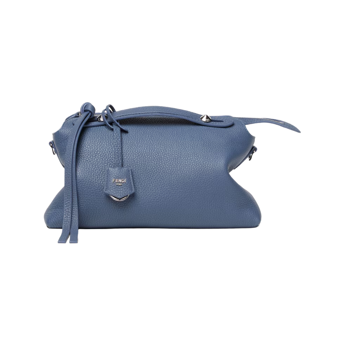8BL155B1J5F1XA4 Fendi By The Way Soft Medium Ebony Cuoio Romano Leather Bag Light Blue
