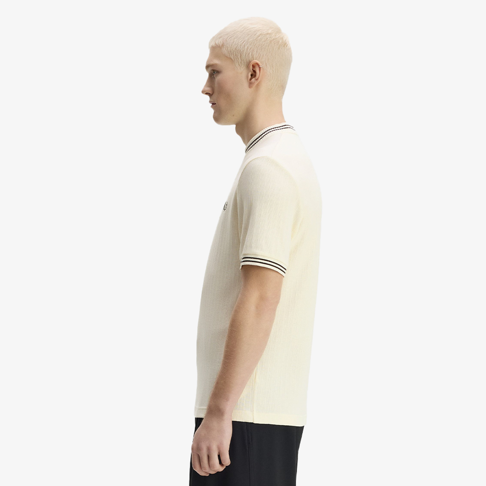 프레드페리 립 저지 티셔츠 에크루(Fred Perry Ribbed Jersey T-Shirt Ecru) - 3