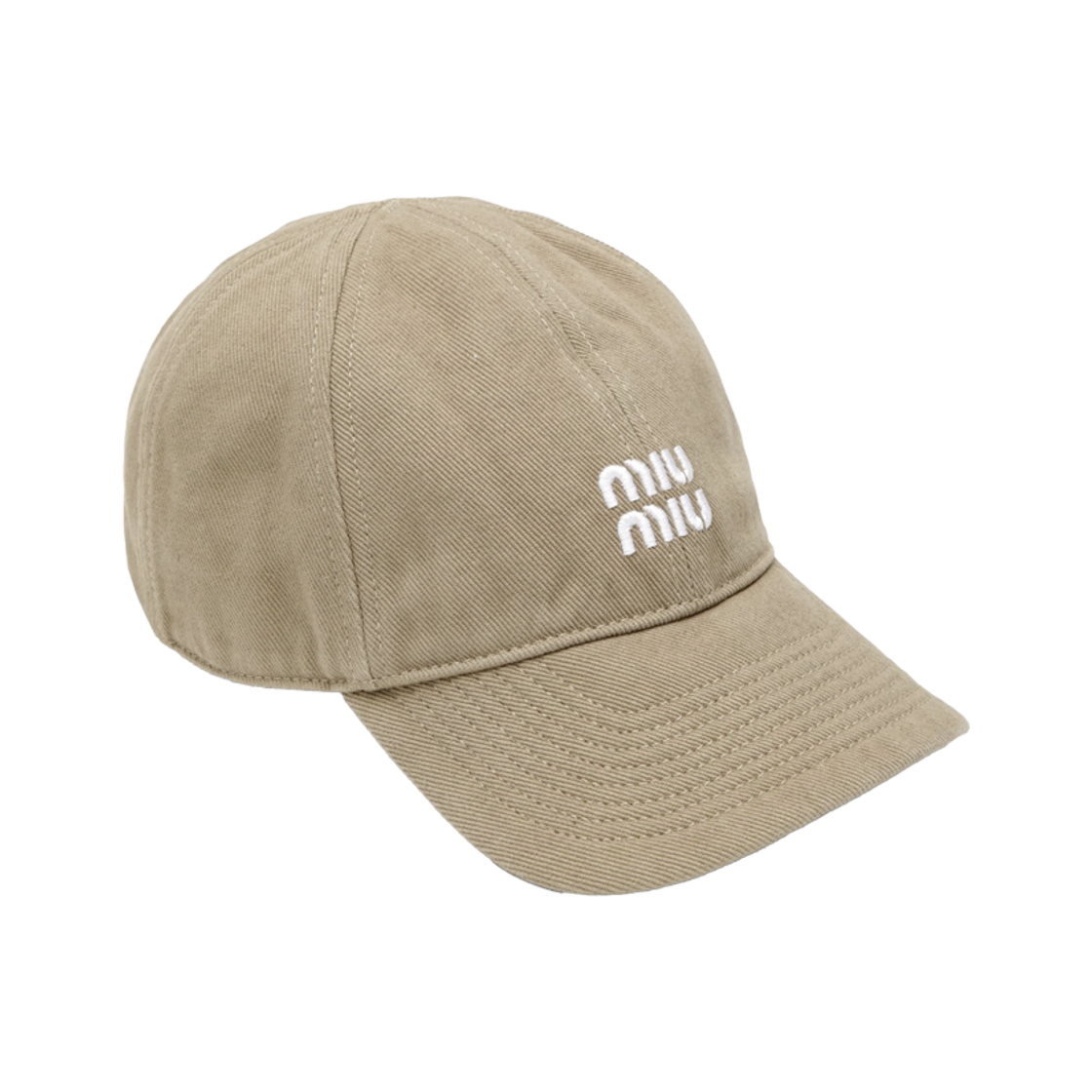 5HC369 2CR1 F0D2X [25% 쿠폰] Miu Miu Denim Baseball Cap Beige Amaranth