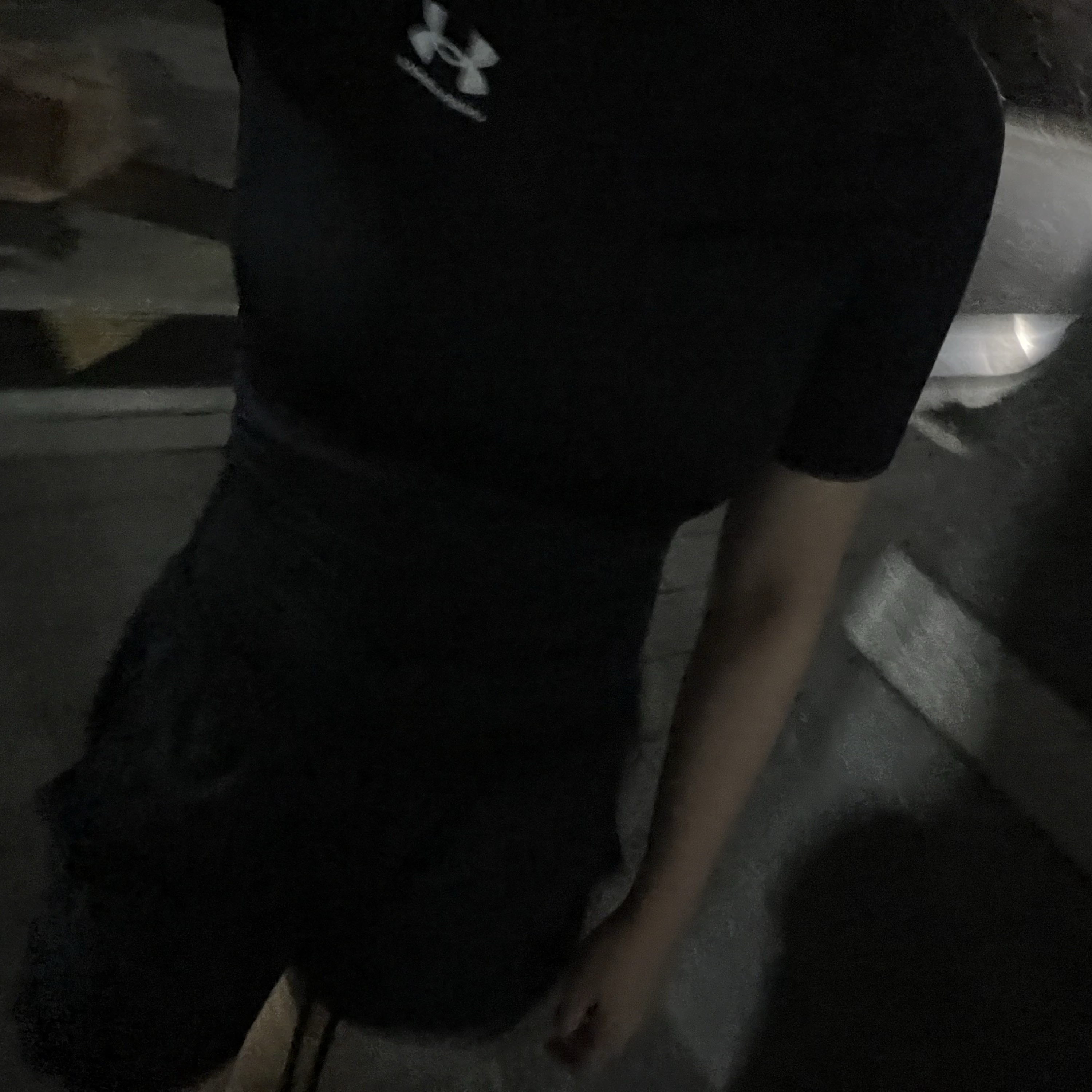 Under Armour HeatGear Short Sleeve Black White 착용 스타일 - 1