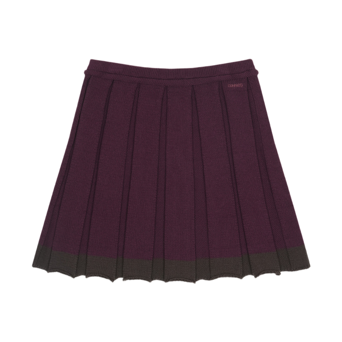 CY26FWBTSR005WN (W) Coyseio Knit Pleats Skirt Wine