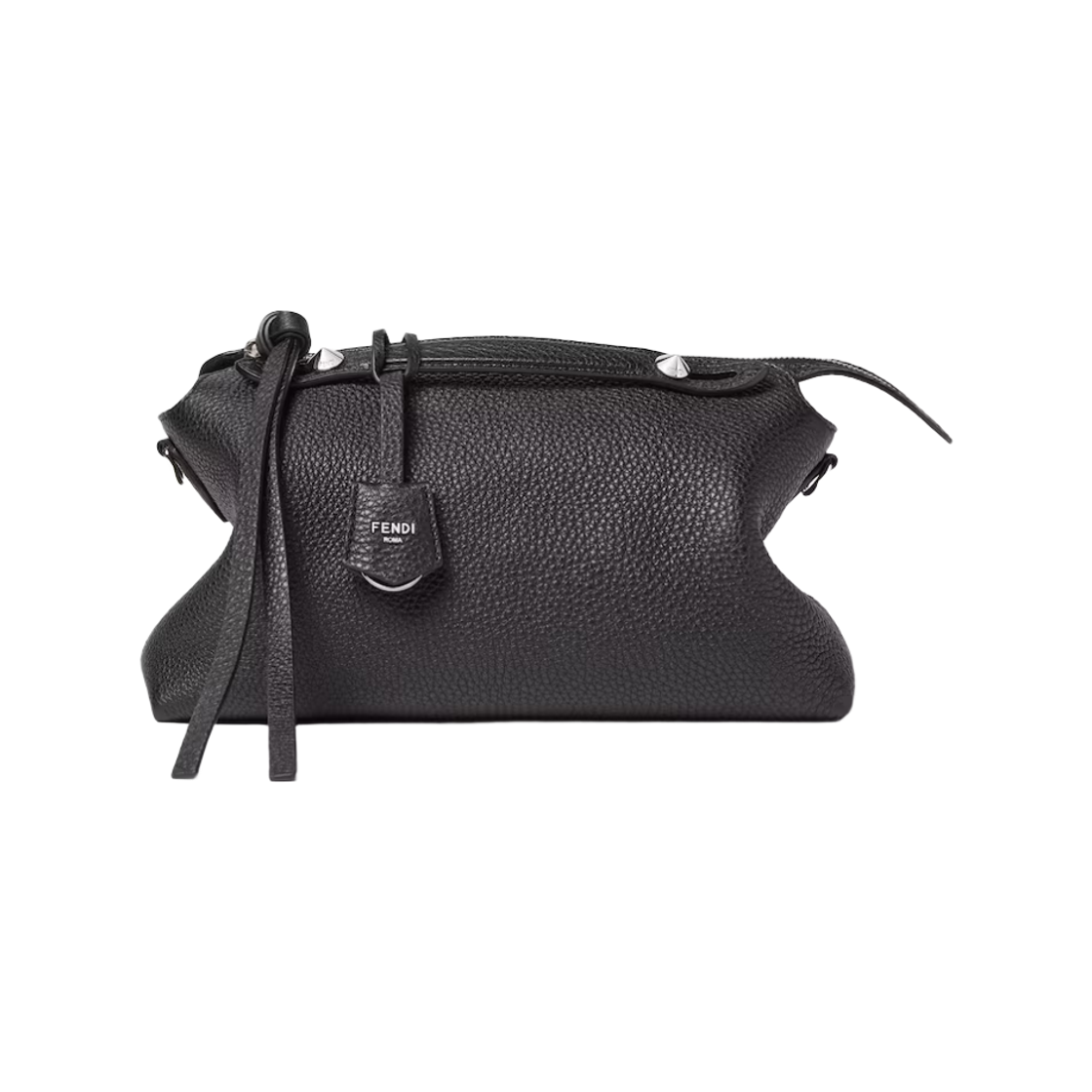 8BL155B1J5F0QA1 Fendi By The Way Soft Medium Ebony Cuoio Romano Leather Bag Black