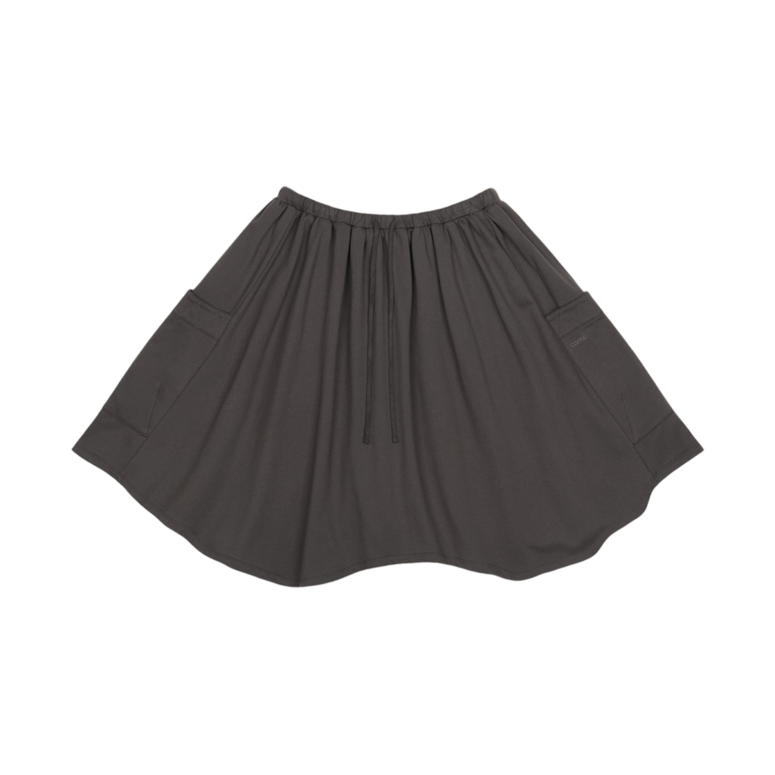 CY26FWBTSR003CC (W) Coyseio Striped Layered Midi Skirt Charcoal