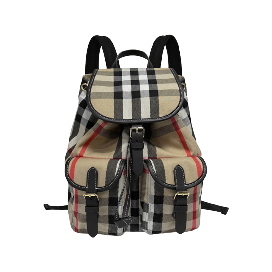 8123101 Burberry Enfield Check Medium Backpack Archive Beige