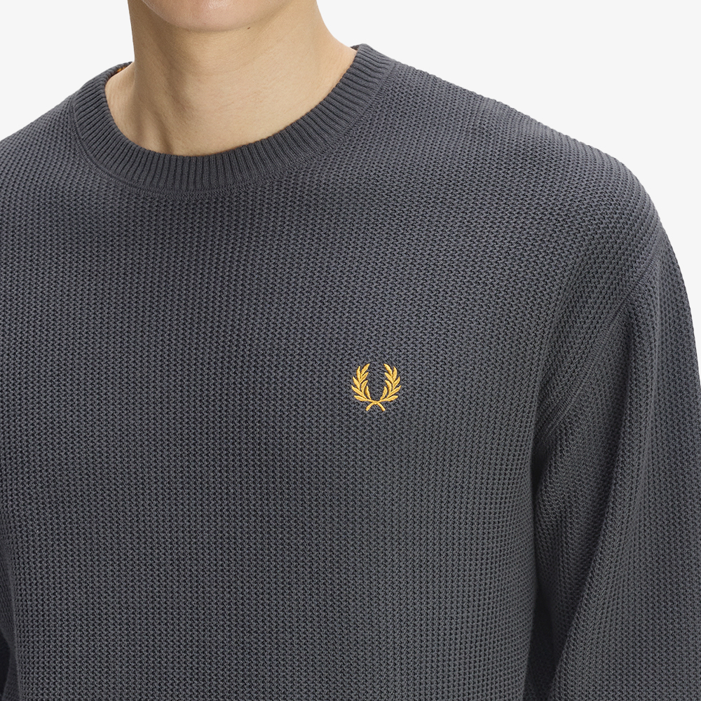 프레드페리 텍스쳐드 니트 앵커그레이(Fred Perry Textured Knit Anchor Grey) - 5