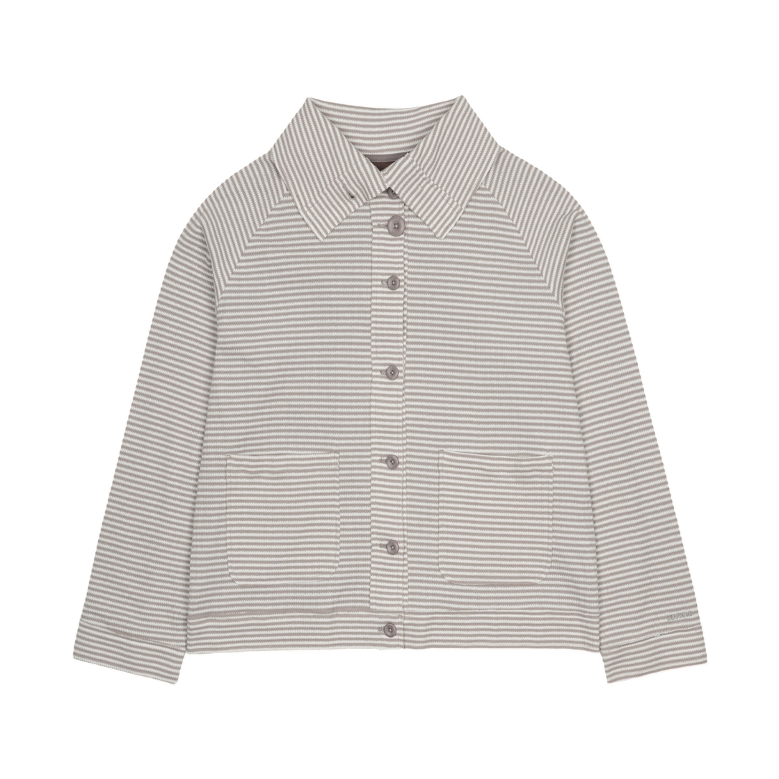 CY26FWTOLT001BG (W) Coyseio Wide Collar Waffle Stripe Shirt Beige