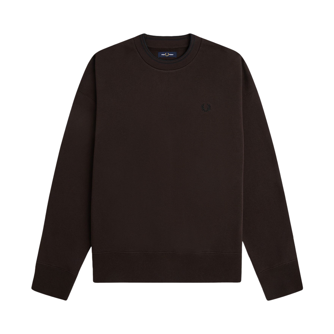 프레드페리 오버사이즈드 팁드 스웻셔츠 리치브라운(Fred Perry Oversized Tipped Sweatshirt Rich Brown)