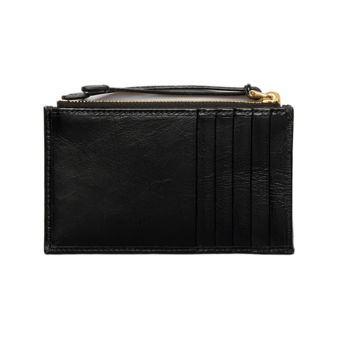 프라다 레더 카드 홀더 지퍼 블랙(Prada Leather Card Holder with Zipper Black) - 2