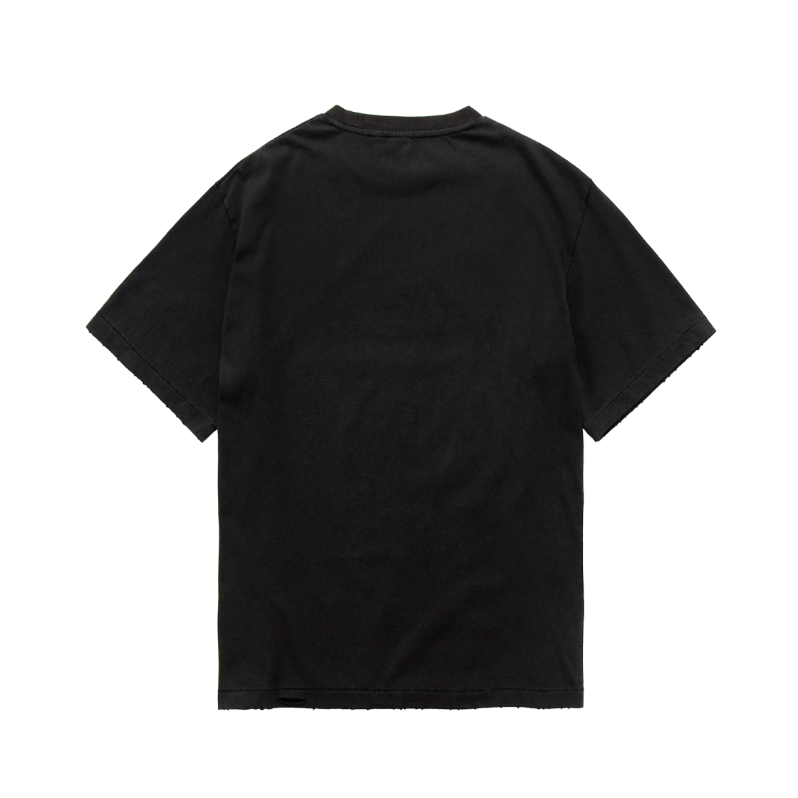 폴리테루 1/2 그래픽 티셔츠 '프로페서' 데미지드 블리치드 블랙(Polyteru 1/2 Graphic T-Shirt 'Professor' Damaged Bleached Black) - 2